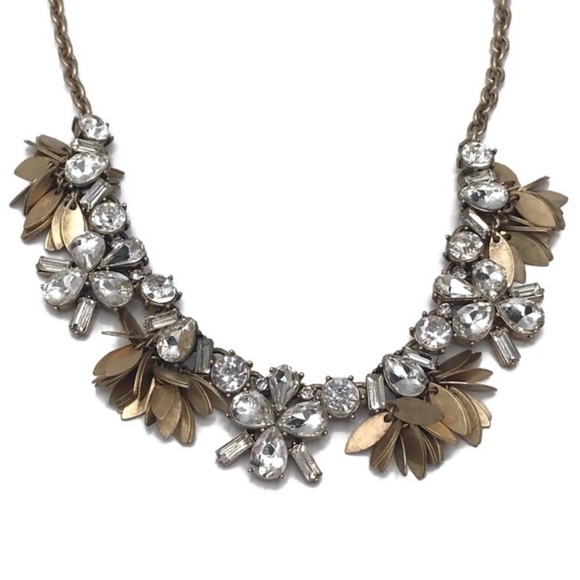 J. Crew Factory Crystal Bouquet Necklace - Picture 6 of 9